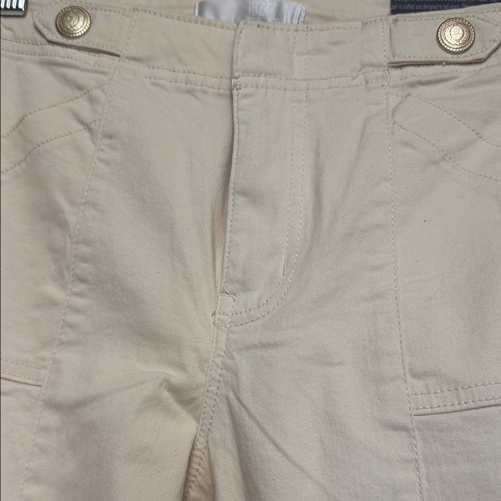 1822 Denim Cream Flared Jeans - Picture 2 of 9